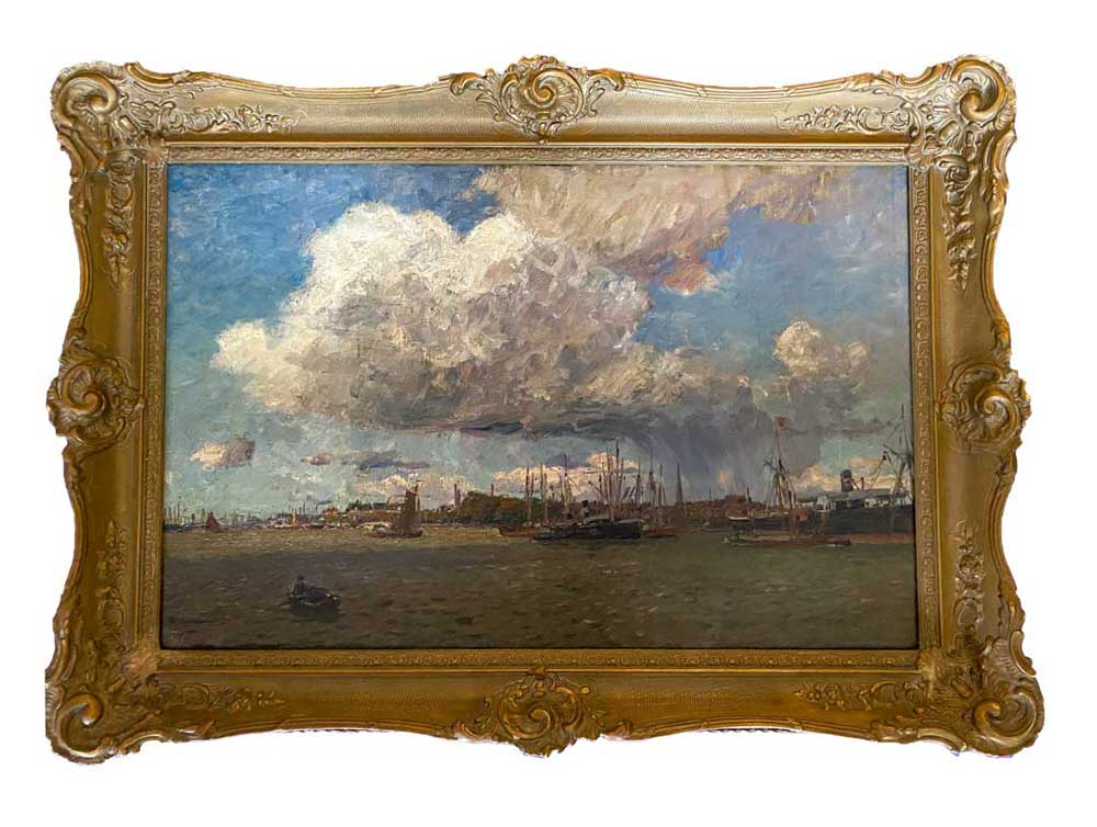 Friedrich Kallmorgen „Im Hafen von Rotterdam“ in Rosenheim